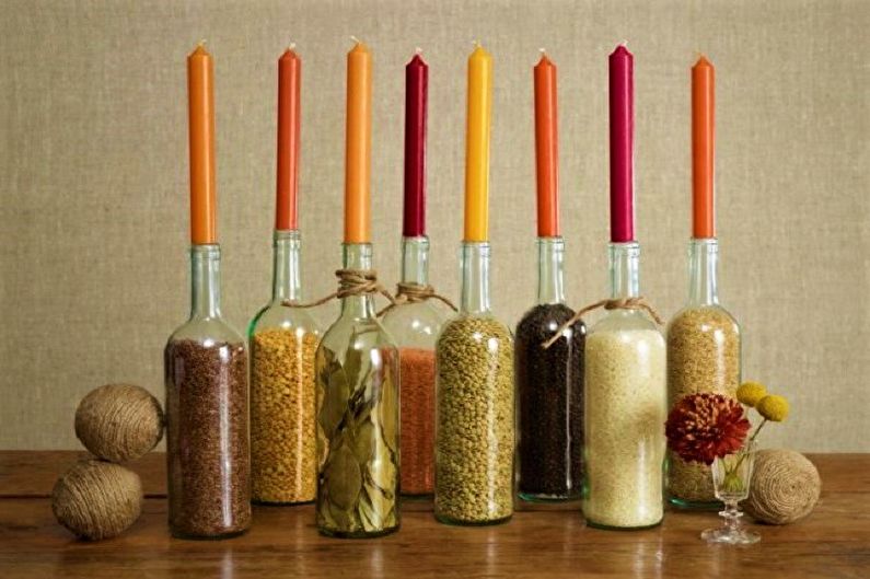 Décor de bouteille de bricolage - Décor de grain