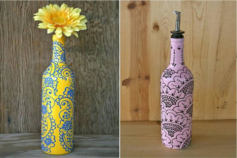 Décor de bouteille bricolage - Coloriage