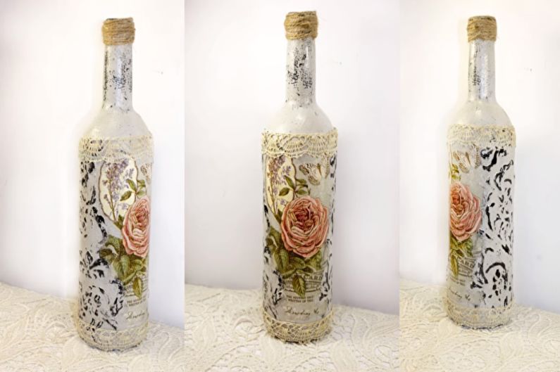 Décor de bouteille bricolage - Découpage