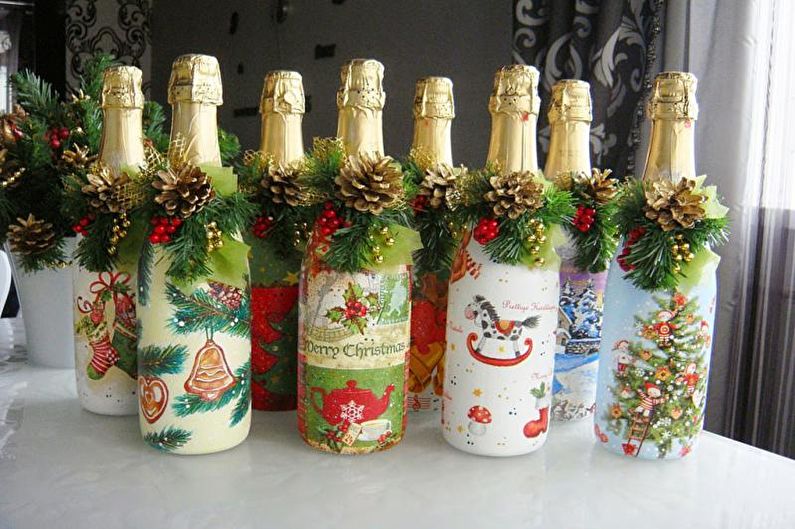 Décor de bouteille bricolage - Découpage