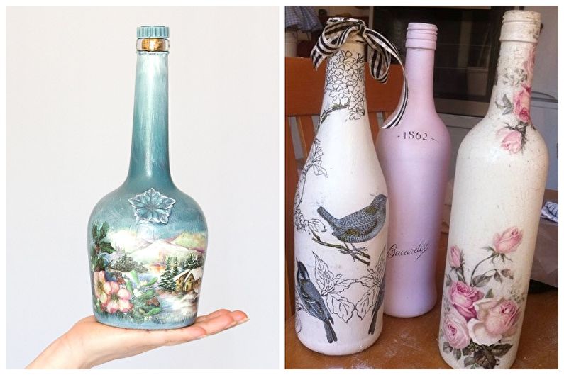 Décor de bouteille bricolage - Découpage