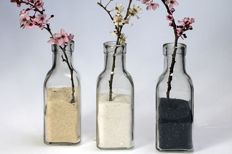 Décor de bouteille bricolage - Décor floral