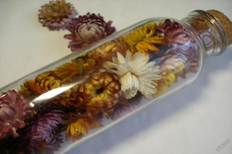 Décor de bouteille bricolage - Décor floral