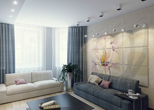 Interior of a small apartment, 50 m2