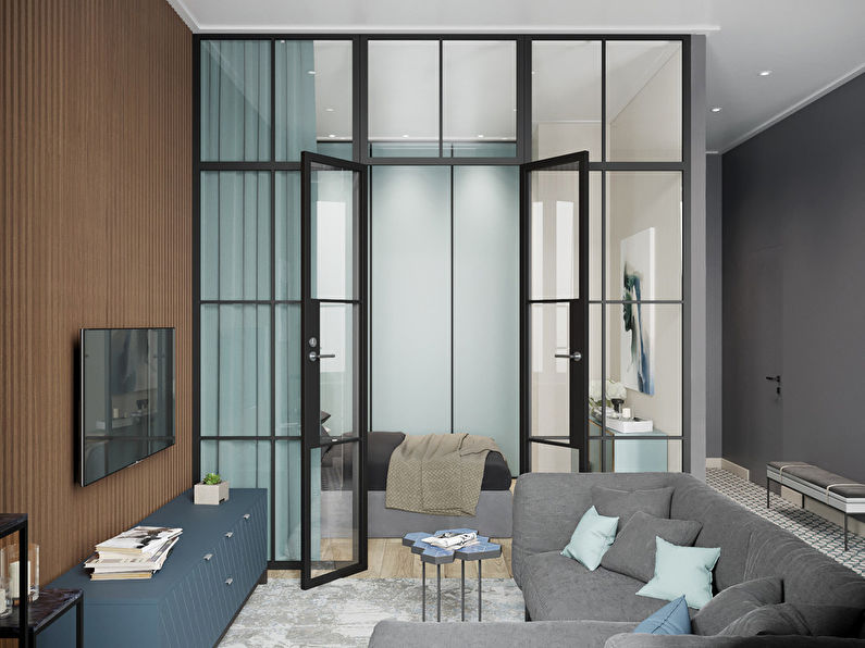 The interior of the studio apartment is 37 sq.m. - photo 1