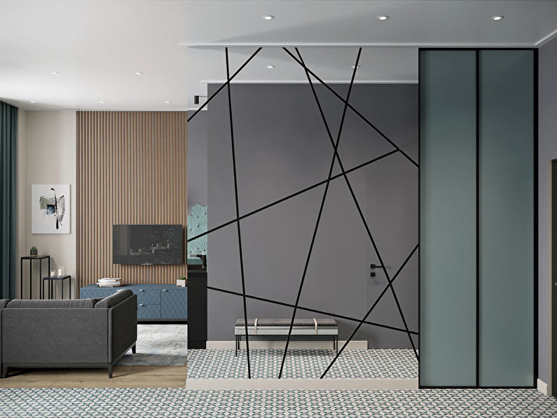 The interior of the studio apartment is 37 sq.m. - photo 2