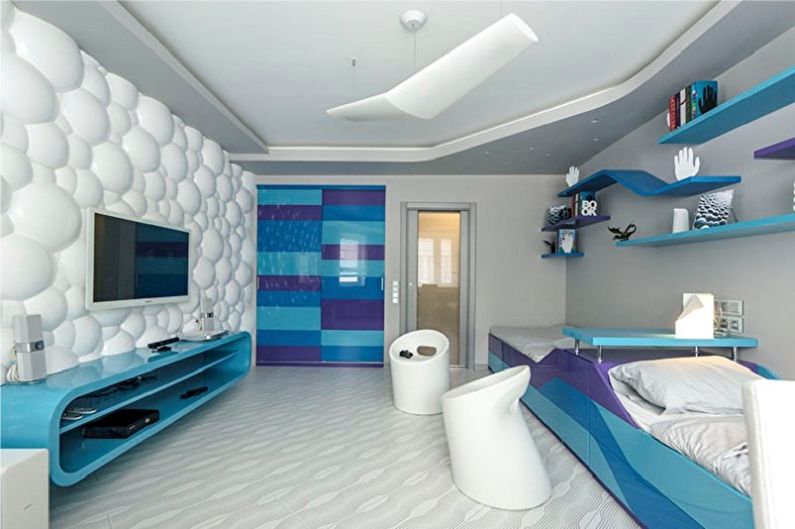 High-tech kids room for two boys - Interior Design