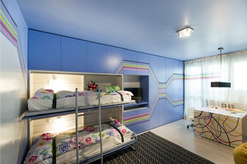 High-tech kids room for two boys - Interior Design