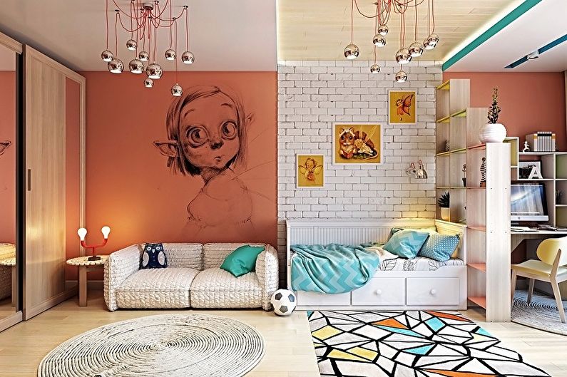 Kids Room Design for Two Boys - Ceiling Finish
