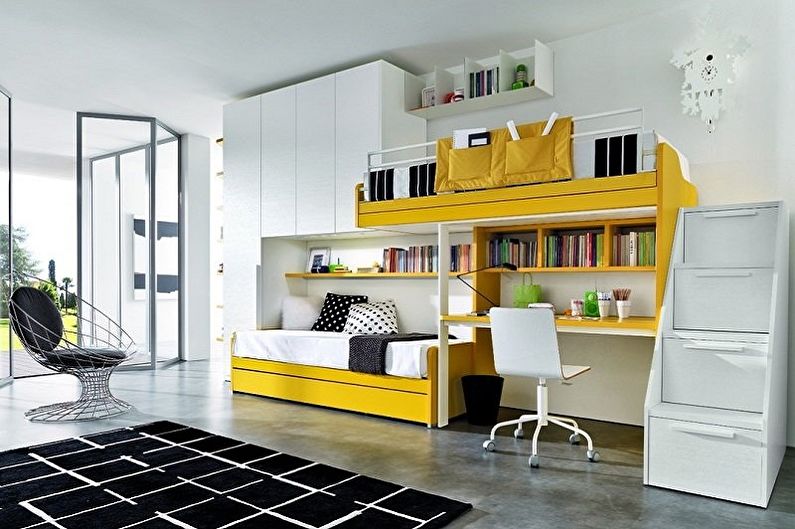 Interior design of a children's room for two boys - photo