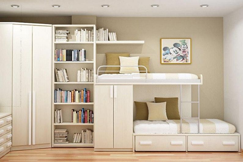 Interior design of a children's room for two boys - photo