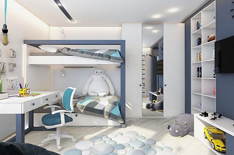 Interior design of a children's room for two boys - photo
