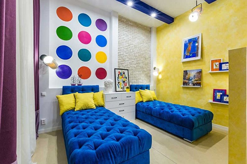 Interior design of a children's room for two boys - photo