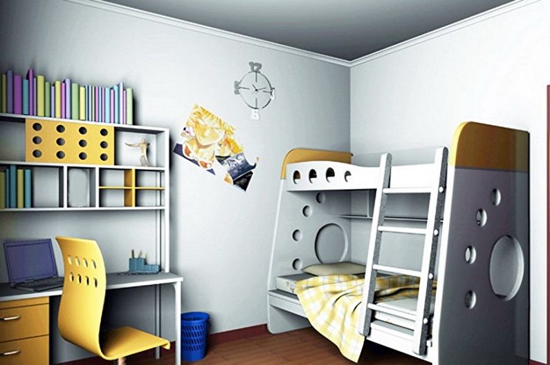 Interior design of a children's room for two boys - photo