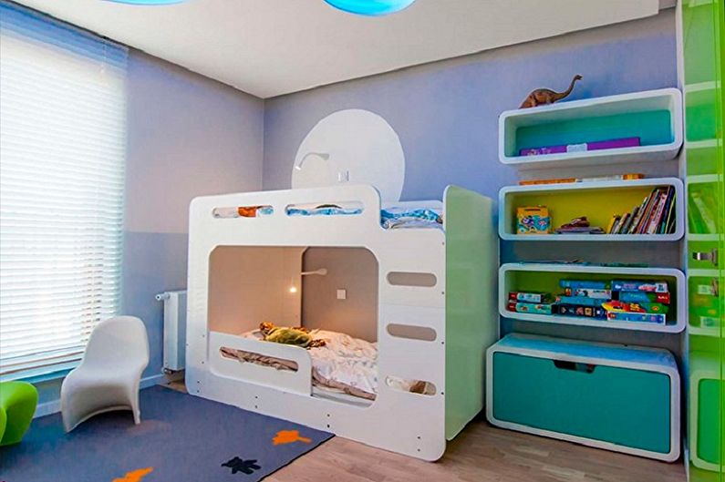 Interior design of a children's room for two boys - photo