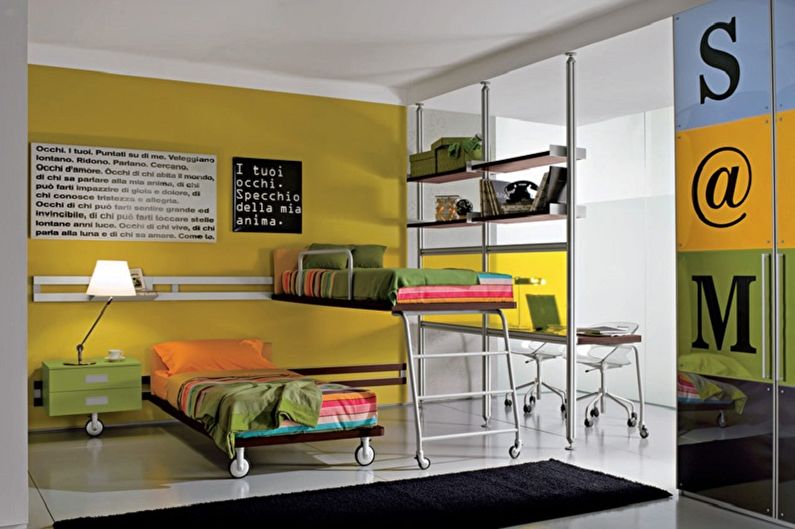 Interior design of a children's room for two boys - photo