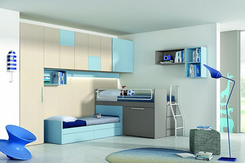 Interior design of a children's room for two boys - photo