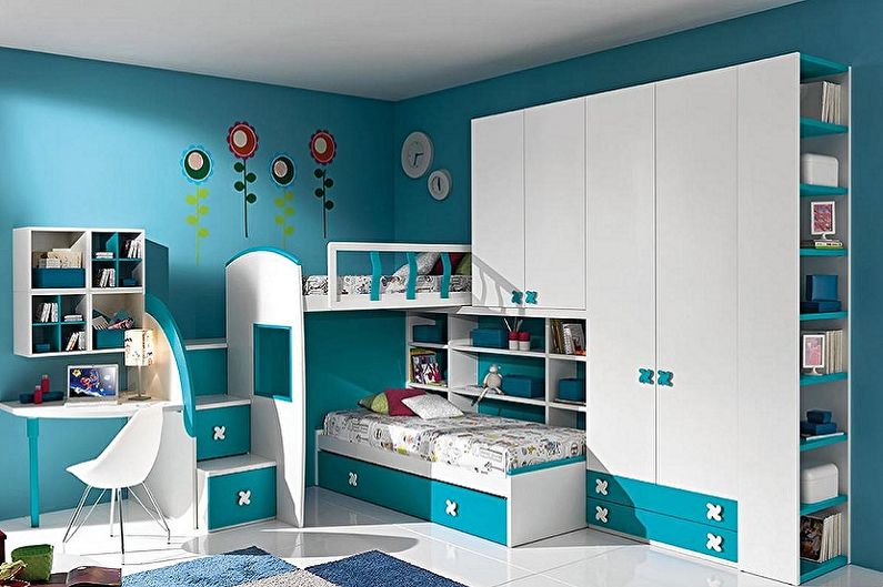 Interior design of a children's room for two boys - photo