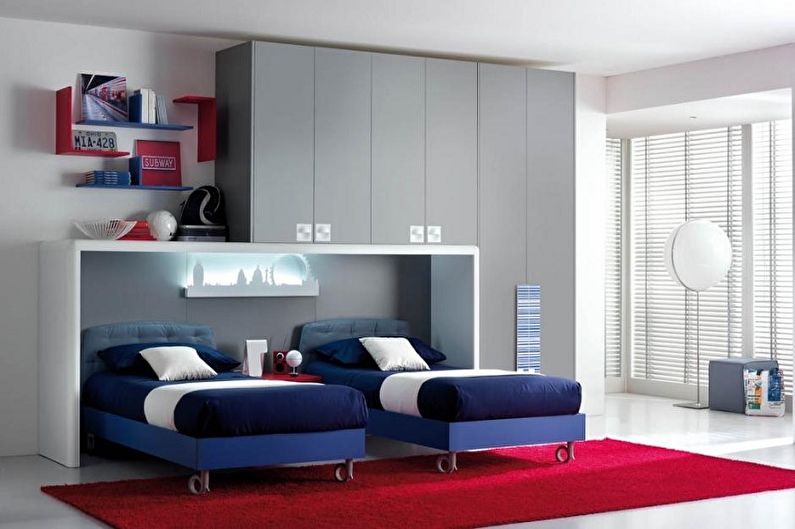 Interior design of a children's room for two boys - photo
