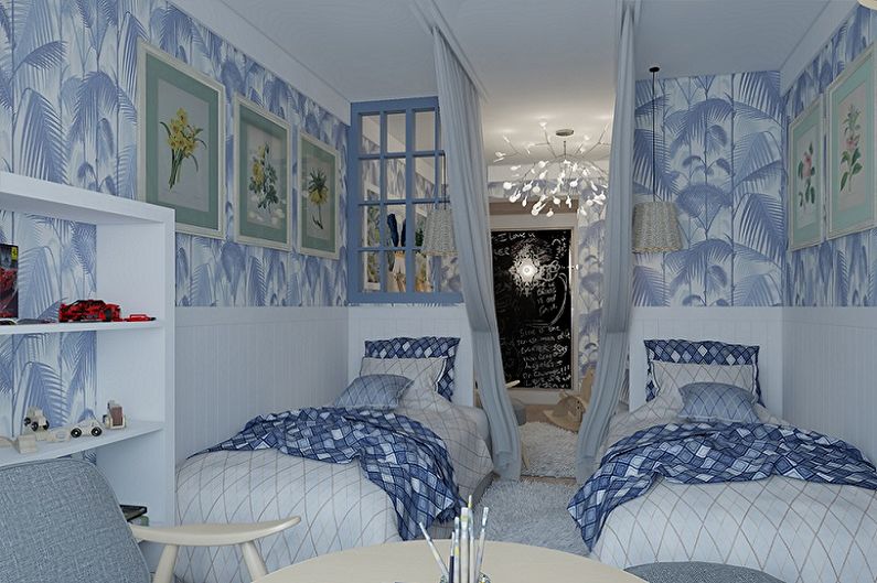 Interior design of a children's room for two boys - photo