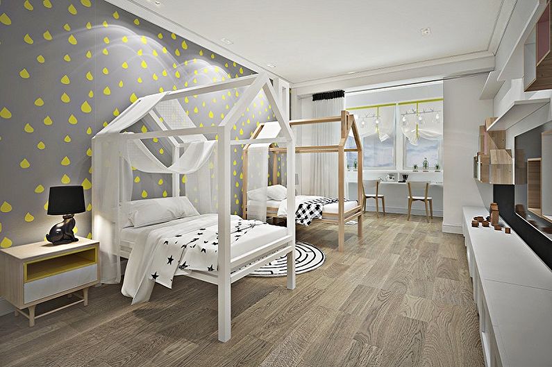 Interior design of a children's room for two boys - photo