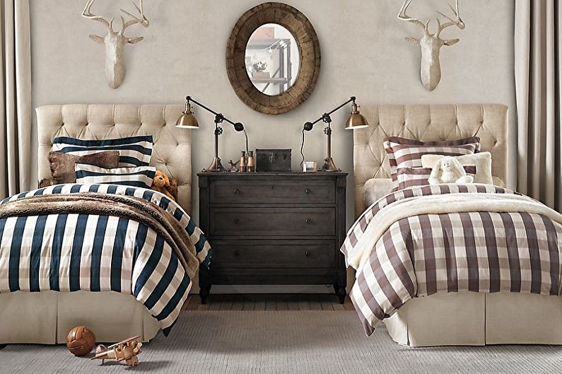 Interior design of a children's room for two boys - photo