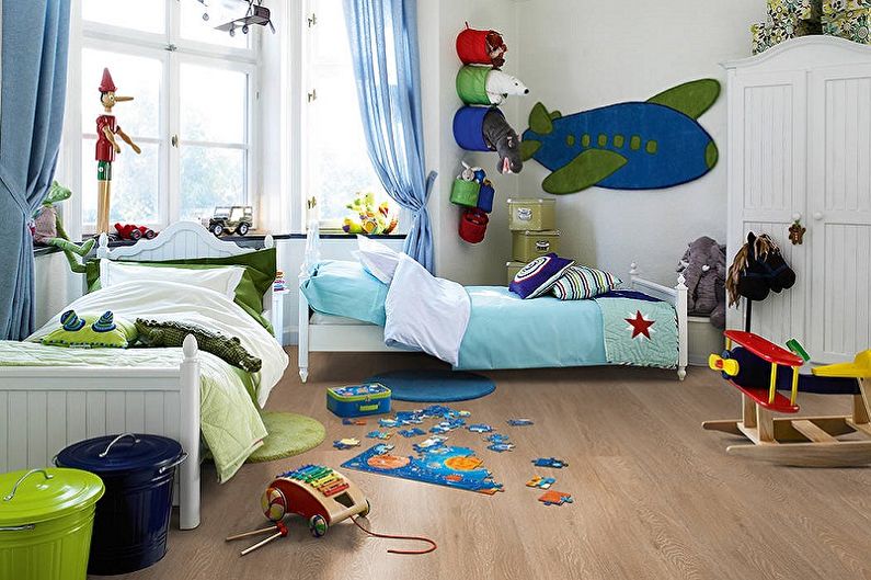 Interior design of a children's room for two boys - photo