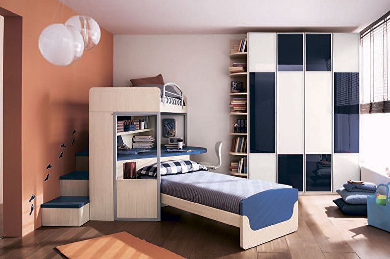 Interior design of a children's room for two boys - photo