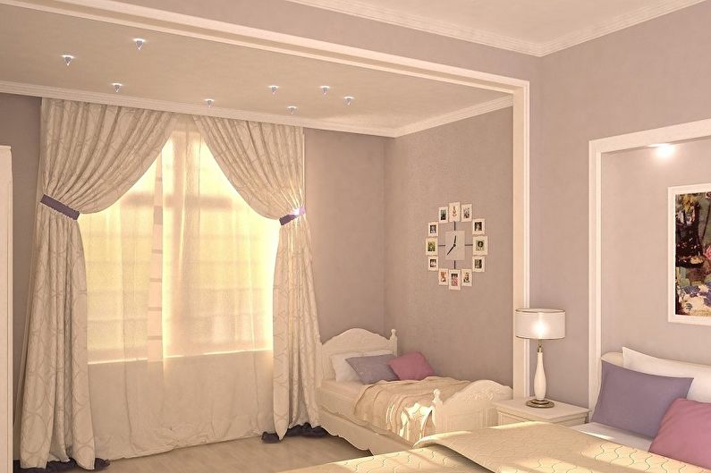 Design of a bedroom and a nursery in one room - Color solutions