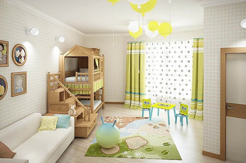 Design a bedroom and a nursery in one room - Styles
