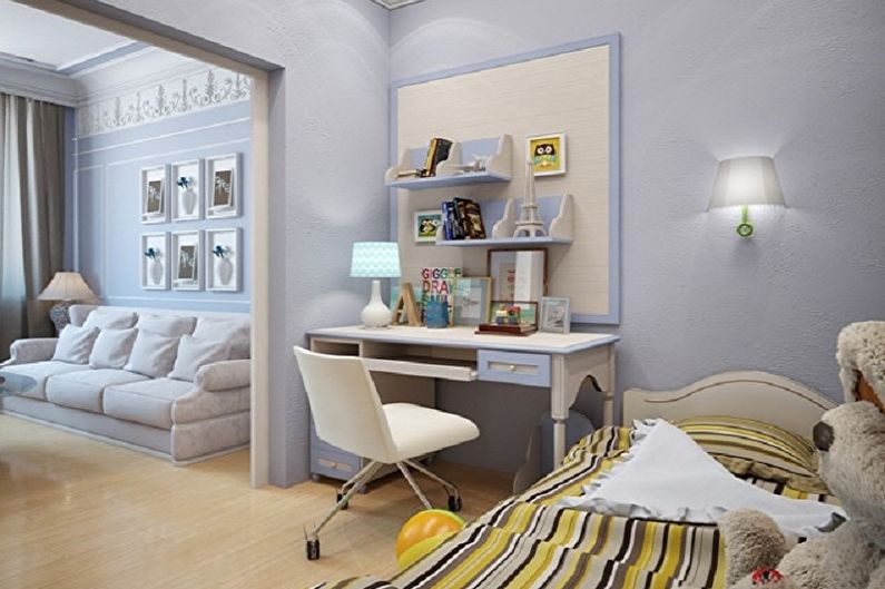 Design a bedroom and a nursery in one room - Finishing the floor