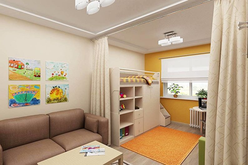 Design a bedroom and a nursery in one room - How to choose furniture