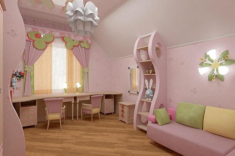 Kids Room Design for Two Girls - Floor Finish