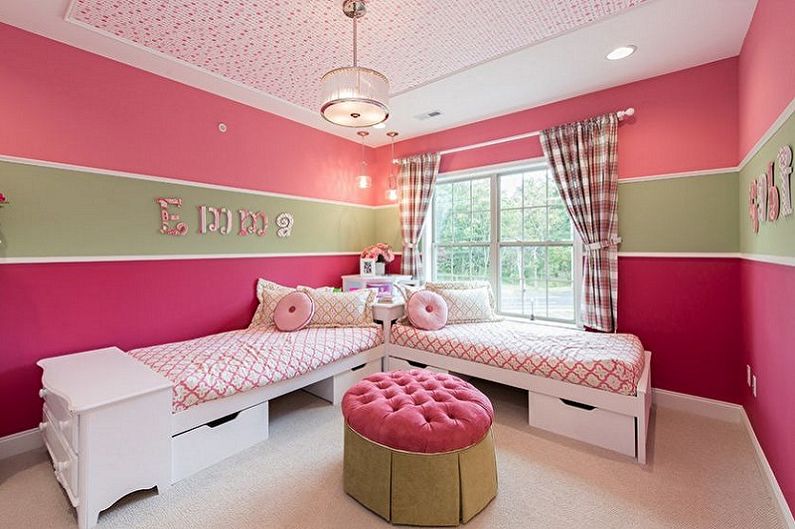 Kids Room Design for Two Girls - Wall Decoration