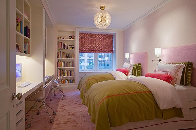 Kids Room Design for Two Girls - Lighting and Decor