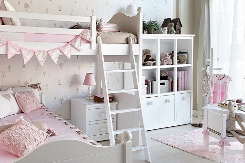 Interior design of a children's room for two girls - photo