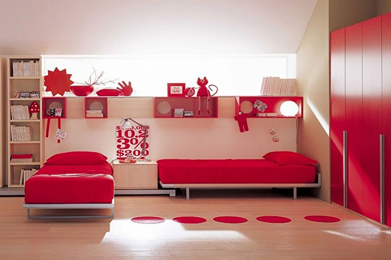 Interior design of a children's room for two girls - photo