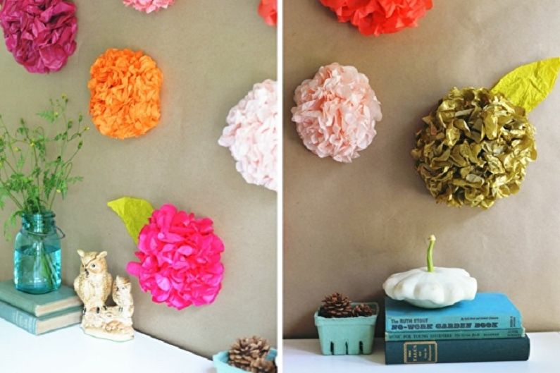 DIY flowers from napkins - Peonies