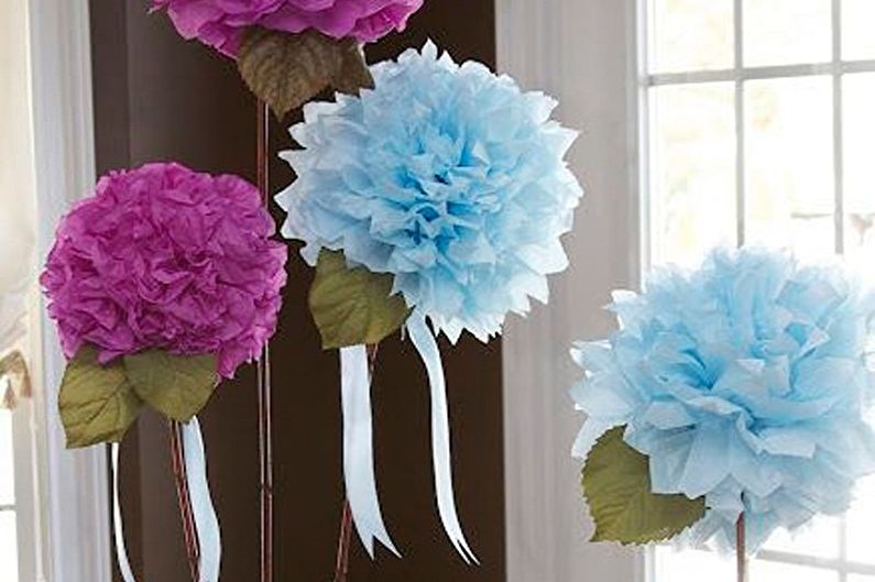 DIY flowers from napkins - photo