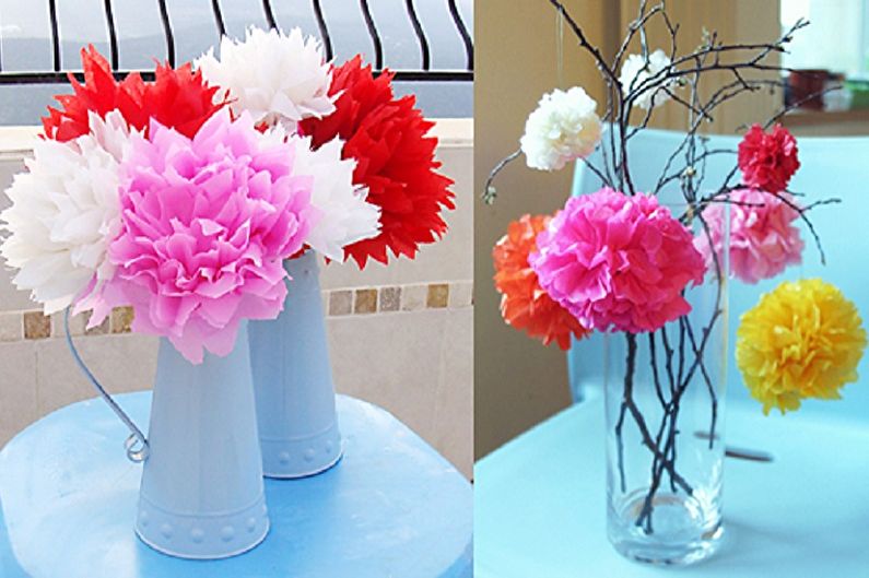 DIY flowers from napkins - photo
