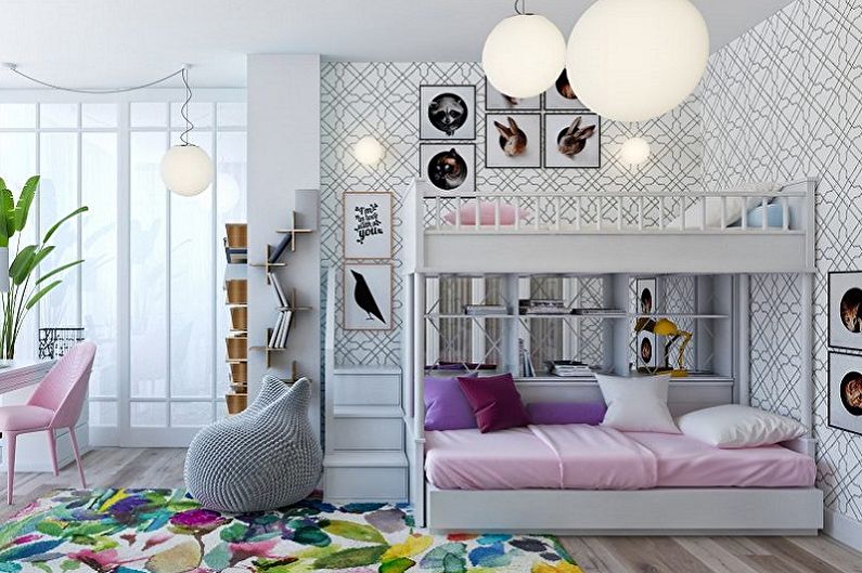 Children's design for two girls (75 photos)