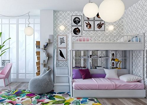 Children's design for two girls (75 photos)