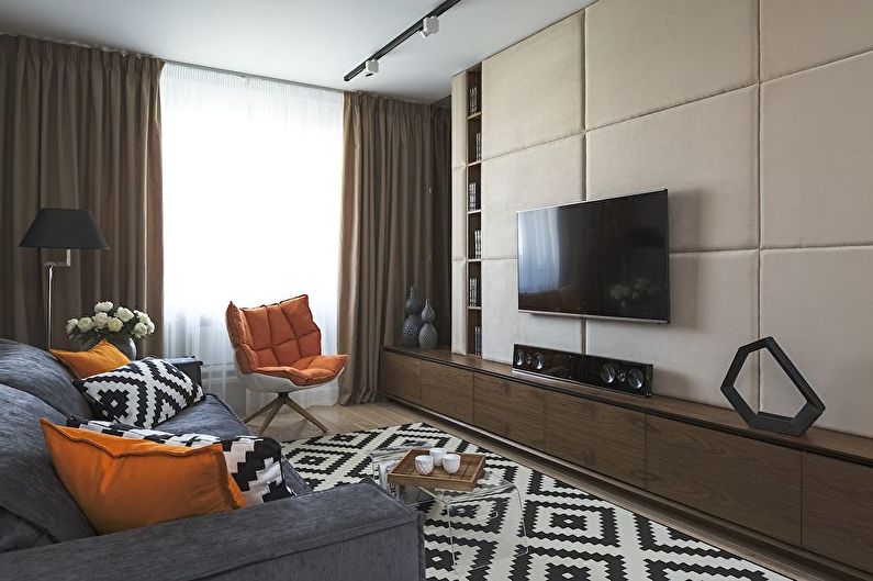 Design a small living room in a modern style