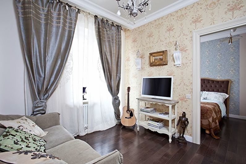Design of a small living room in provence style