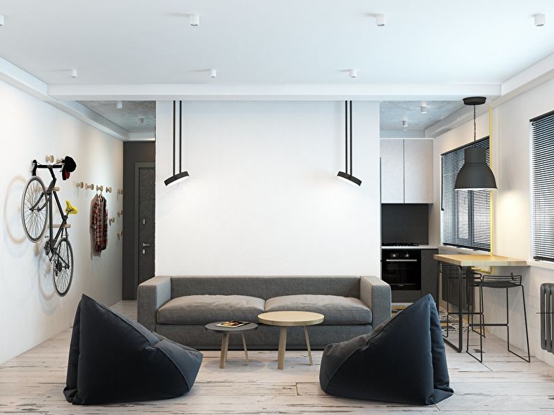 Design of a small living room in Khrushchev