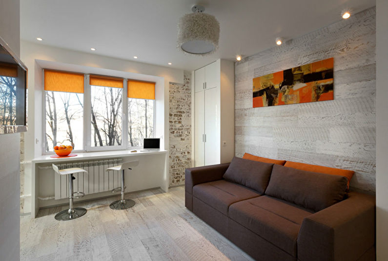 Design of a small living room in Khrushchev