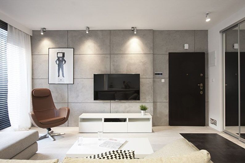 Combining a small living room with a hallway or corridor - interior design