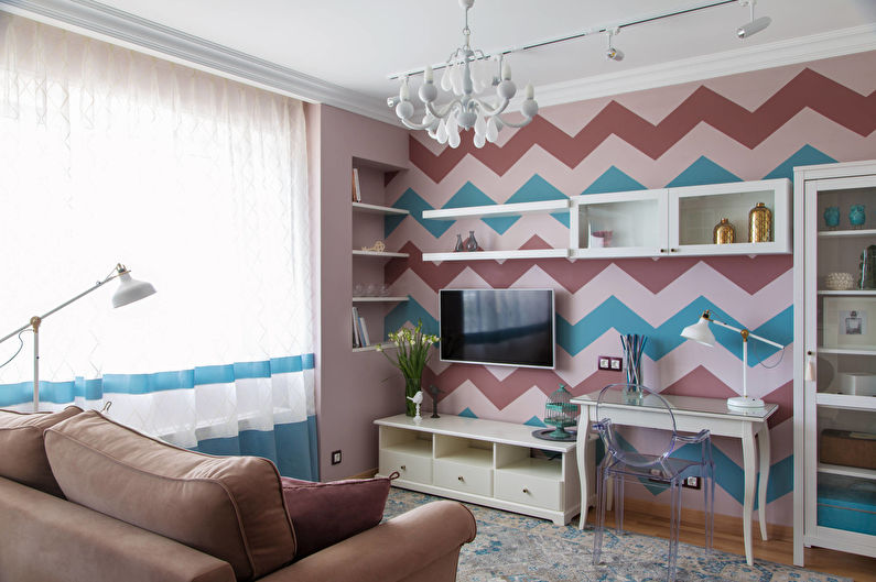 Design of a small living room - photo