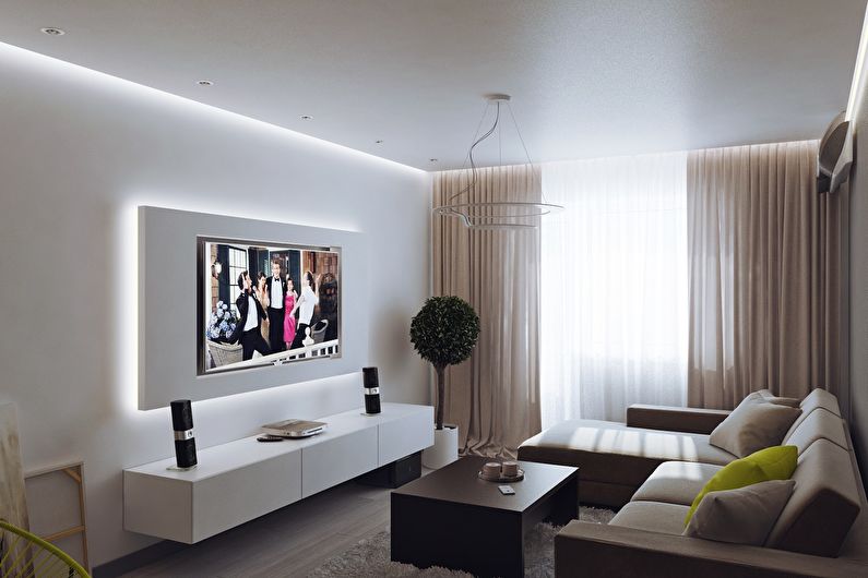 Design of a small living room - photo
