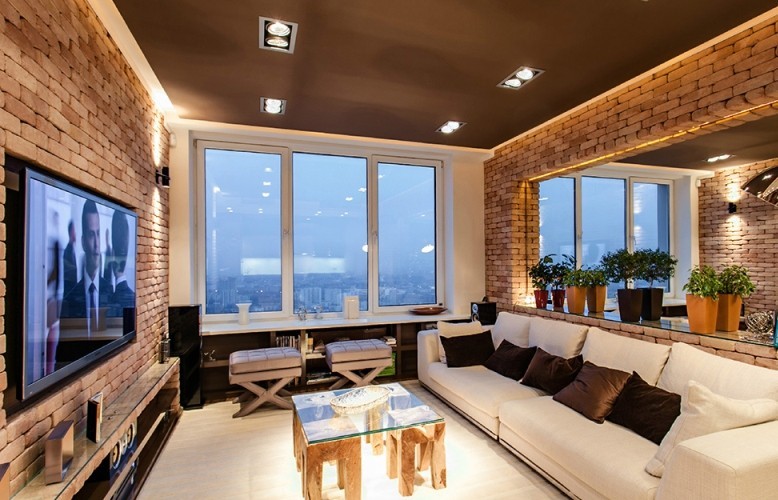 Design of a small living room - photo